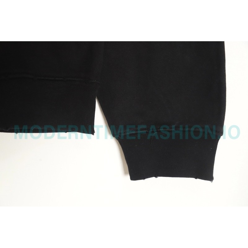 Balenciaga - Gradient Wash Destroys Hand-painted Cursive Lettered Crew-neck Hoodie