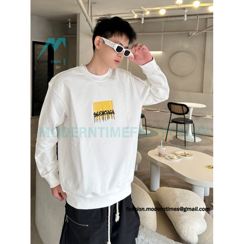Balenciaga - 23FW Tassel Embroidered Crew Neck Hoodie