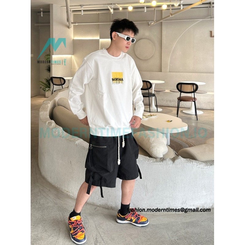 Balenciaga - 23FW Tassel Embroidered Crew Neck Hoodie