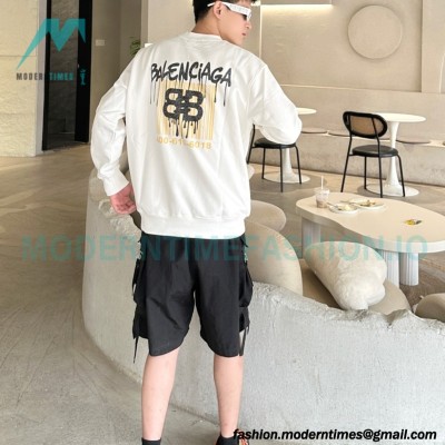 Balenciaga - 23FW Tassel Embroidered Crew Neck Hoodie