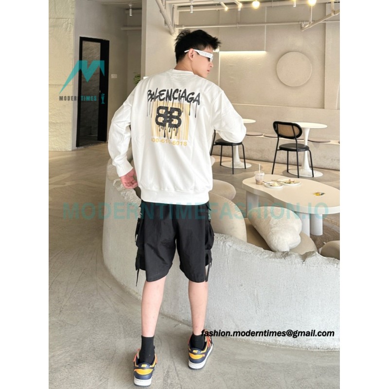 Balenciaga - 23FW Tassel Embroidered Crew Neck Hoodie