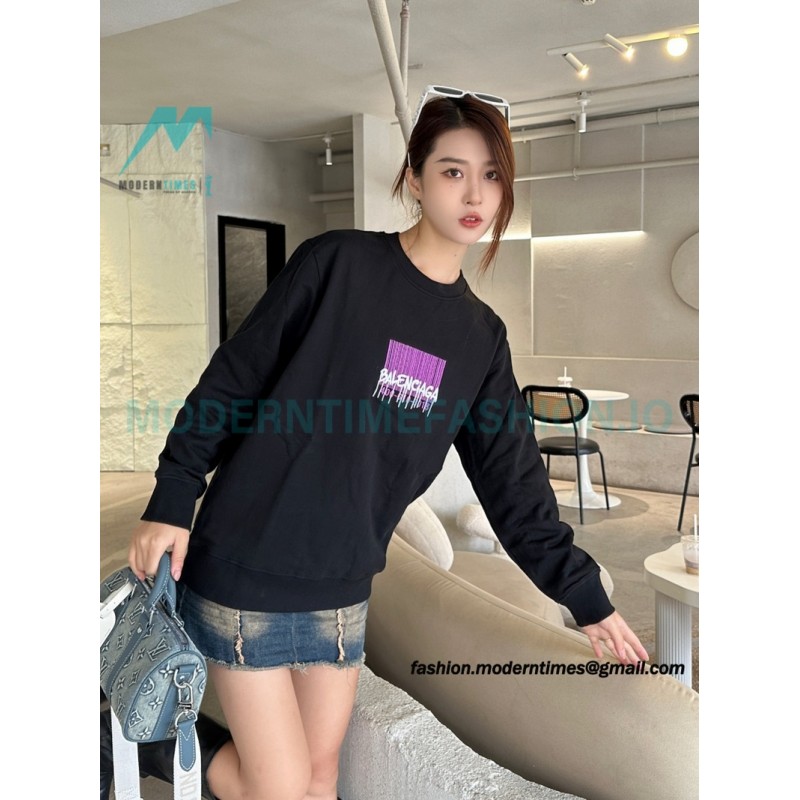 Balenciaga - 23FW Tassel Embroidered Crew Neck Hoodie