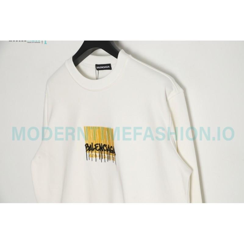 Balenciaga - 23FW Tassel Embroidered Crew Neck Hoodie