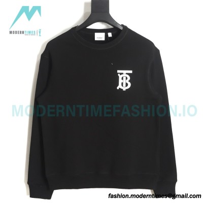 Burberry - 23FW Classic TB Letter Pressure Glue Round Neck Hoodie