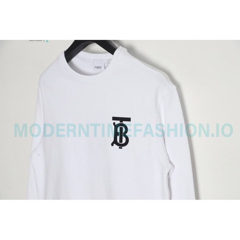 Burberry - 23FW Classic TB Letter Pressure Glue Round Neck Hoodie