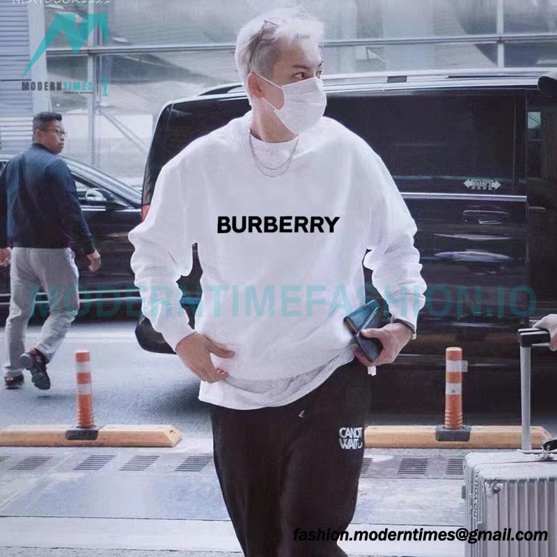 Burberry - Classic Foam Letter Print Round Neck Hoodie