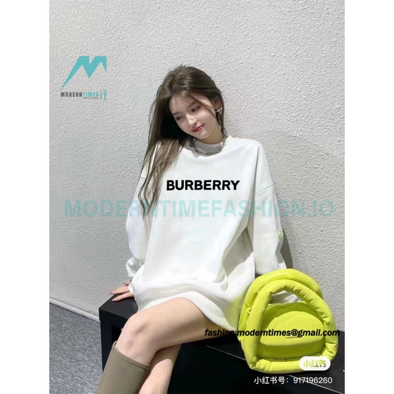 Burberry - Classic Foam Letter Print Round Neck Hoodie