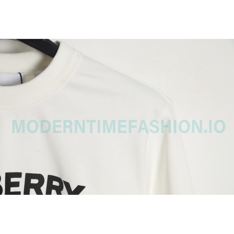 Burberry - Classic Foam Letter Print Round Neck Hoodie