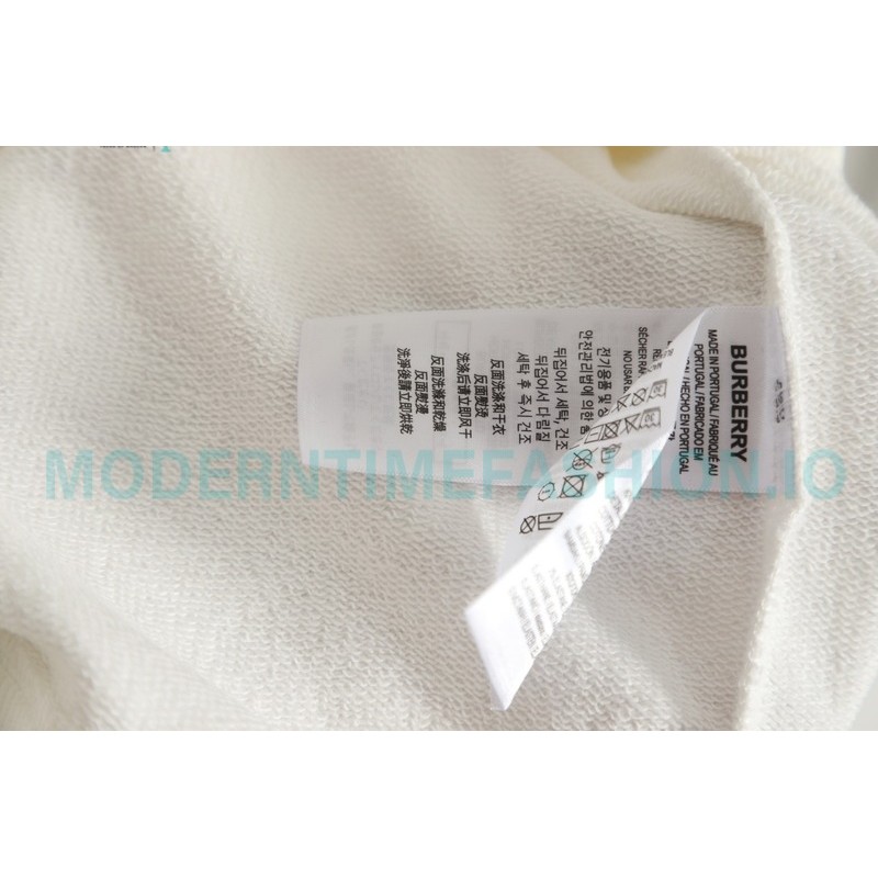 Burberry - Classic Foam Letter Print Round Neck Hoodie
