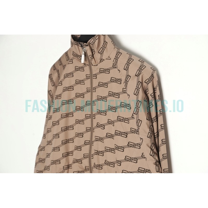 Balenciaga - Khaki Full Print Buckle Hardshell Jacket