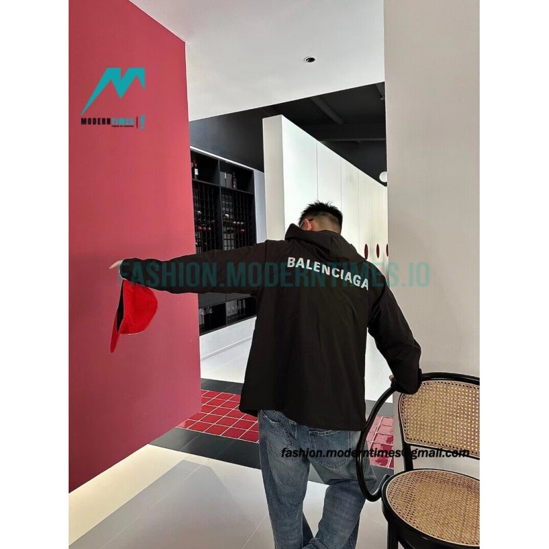 Balenciaga - 23FW Back Letter Print Hooded Jacket