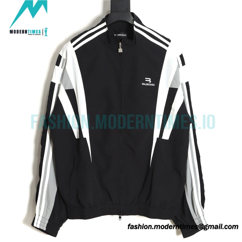 Balenciaga - Embroidered Stand-up Collar Zipper Jacket
