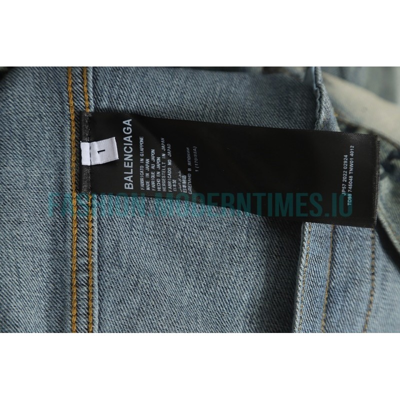 Balenciaga - 23FW Heavy Hand Painted Denim Jacket