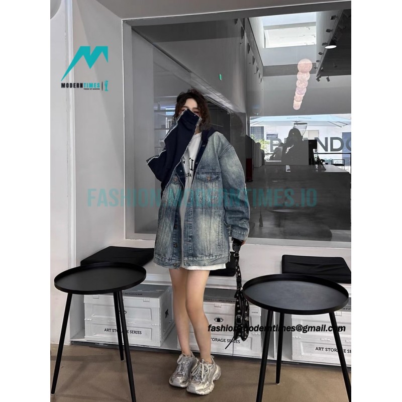 Balenciaga - 23FW Spliced To Make Old Denim Coats