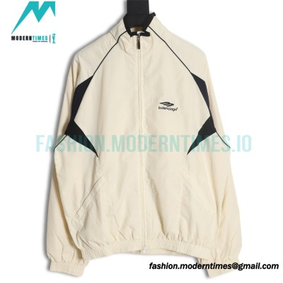 Balenciaga - 23FW Double Patchwork Embroidered Letter Sport Coat