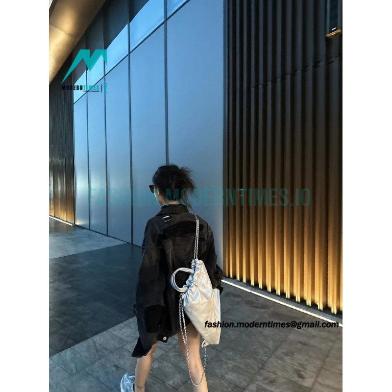 Balenciaga - 23Fw Backside Lightning Grinds And Destroys Denim Jacket