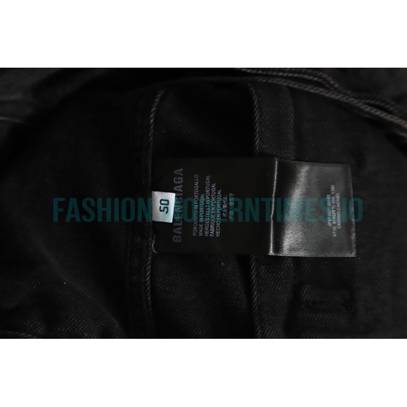 Balenciaga - 23Fw Backside Lightning Grinds And Destroys Denim Jacket
