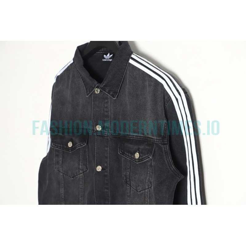 Balenciaga - Adidas Co-branded Three-stripe Denim Jacket