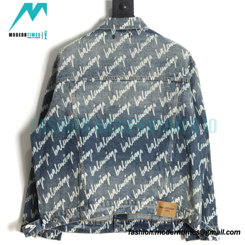 Balenciaga - 23SS Signature Denim Jacket Covered In Graffiti