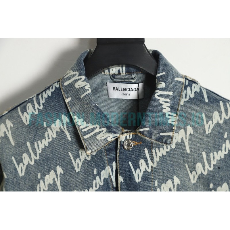 Balenciaga - 23SS Signature Denim Jacket Covered In Graffiti