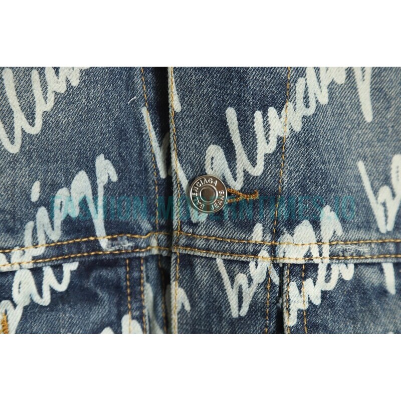 Balenciaga - 23SS Signature Denim Jacket Covered In Graffiti