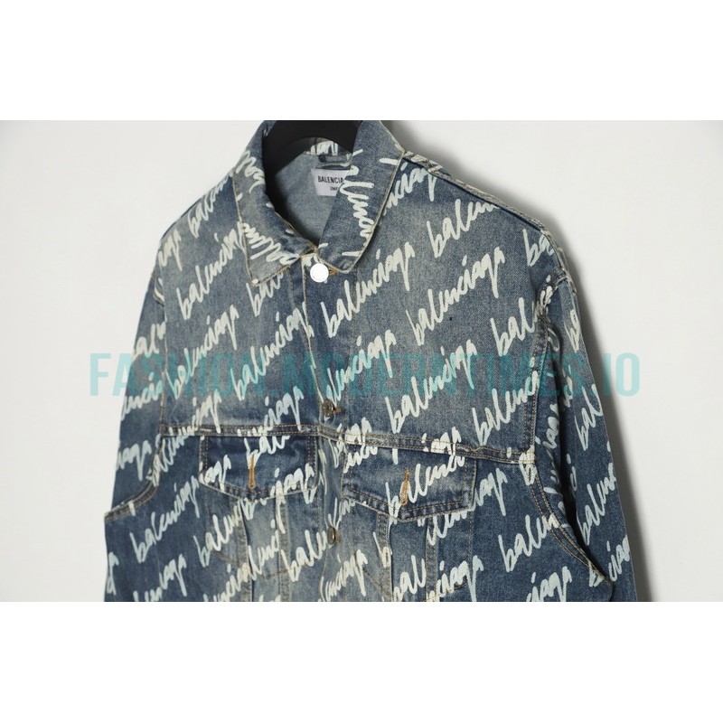 Balenciaga - 23SS Signature Denim Jacket Covered In Graffiti