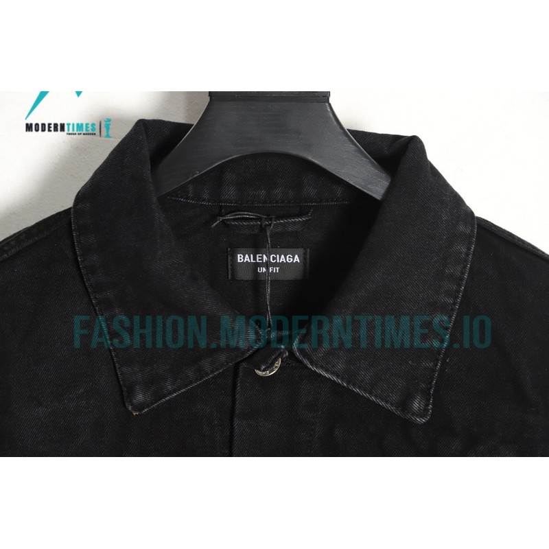 Balenciaga - 23ss Back Pressed Diamond Logo Denim Jacket