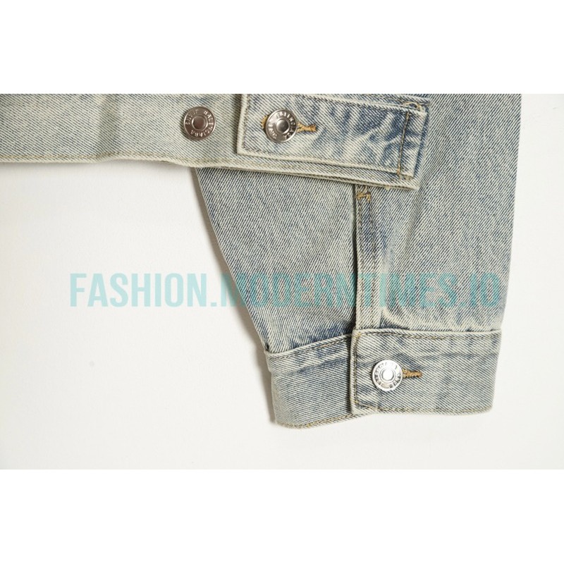 Balenciaga - 23ss Double B Hand-painted Graffiti Print Denim Coat