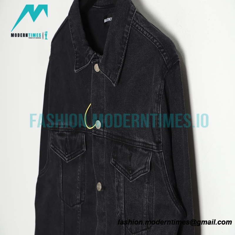 Balenciaga - Double B Graffiti Wash Denim Jacket