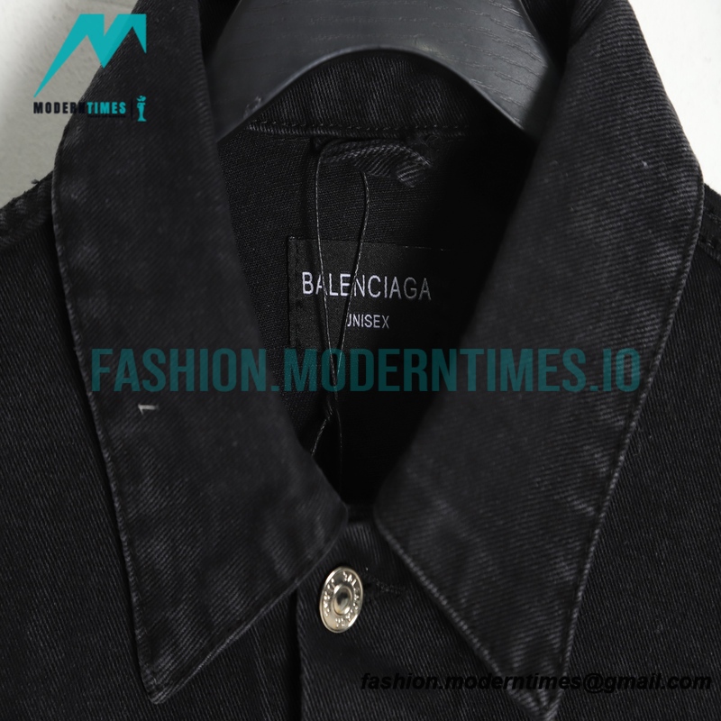 Balenciaga - 23SS Weave Tape Alphabet Logo Denim Jacket