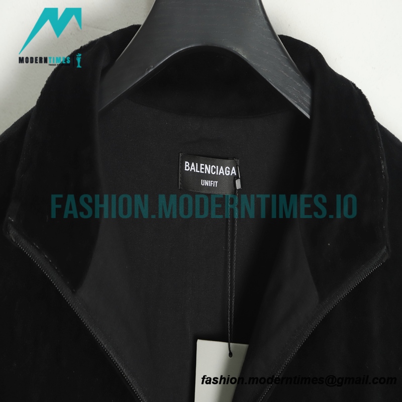 Balenciaga 22FW Velvet Zipper Jacket