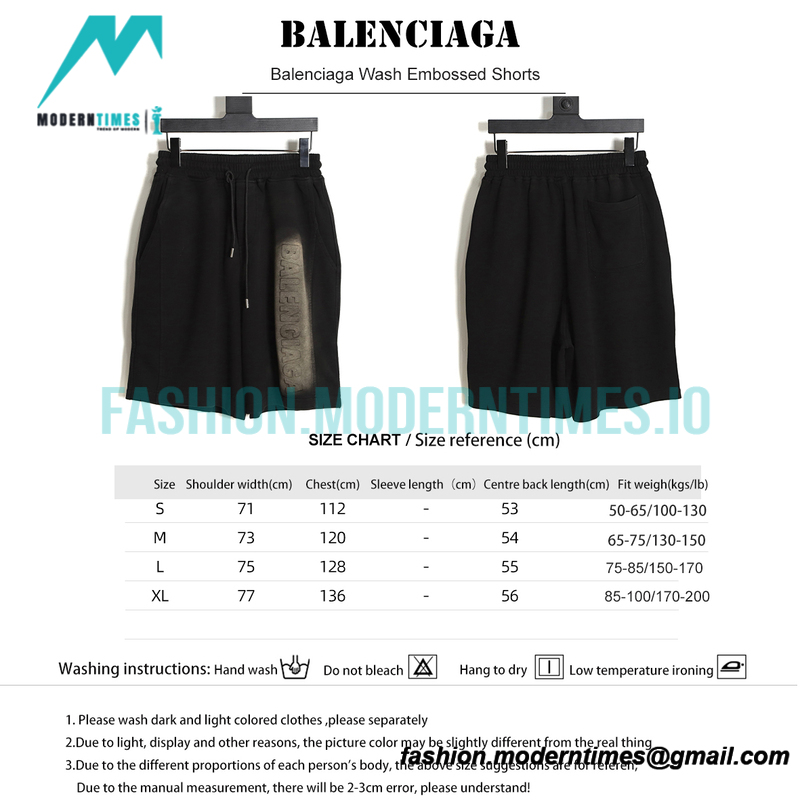 Balenciaga - Wash Embossed Shorts Pants