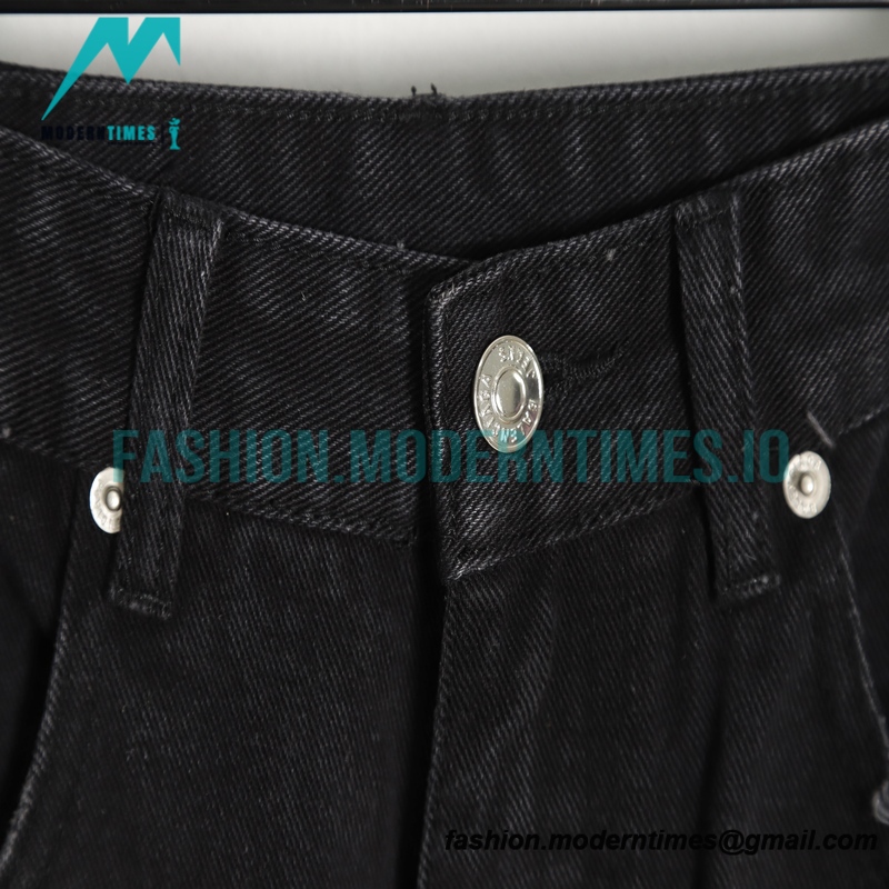 Balenciaga - Adidas 23SS Ripped Denim Shorts Pants With Striped 