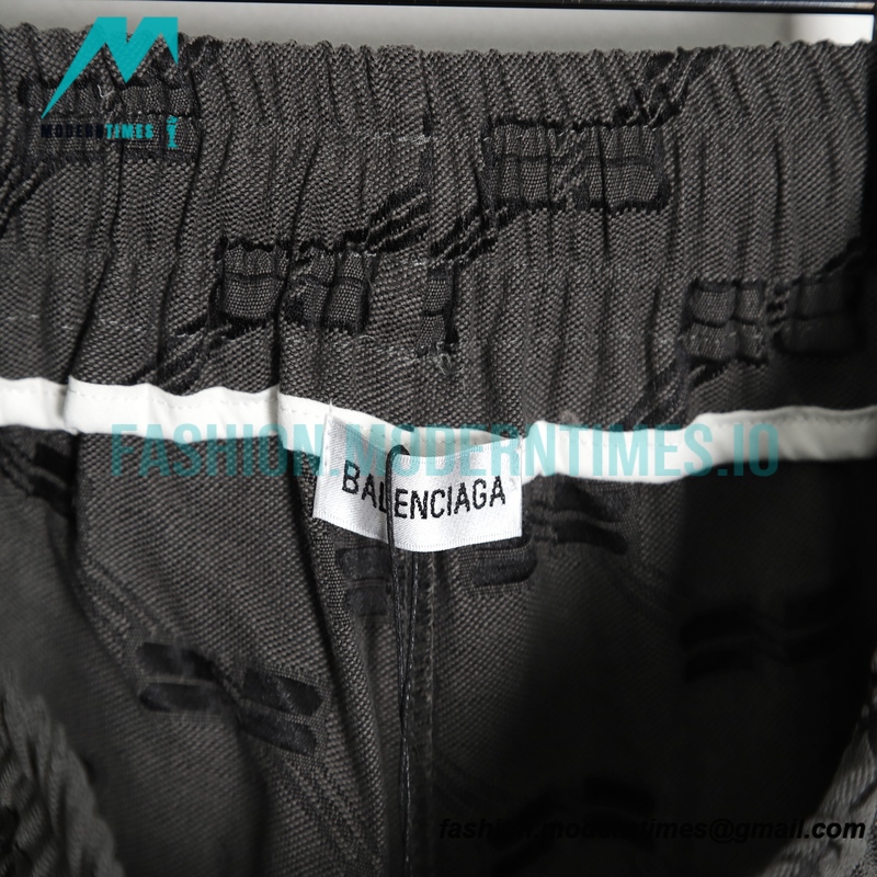 Balenciaga - Printed Jacquard Double B Words Shorts Pants