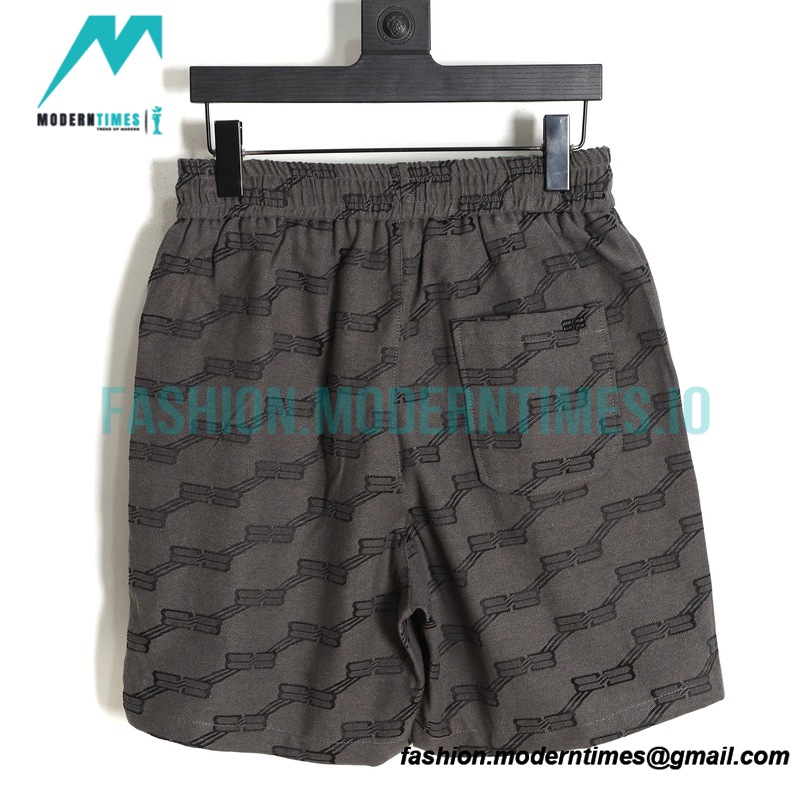 Balenciaga - Printed Jacquard Double B Words Shorts Pants