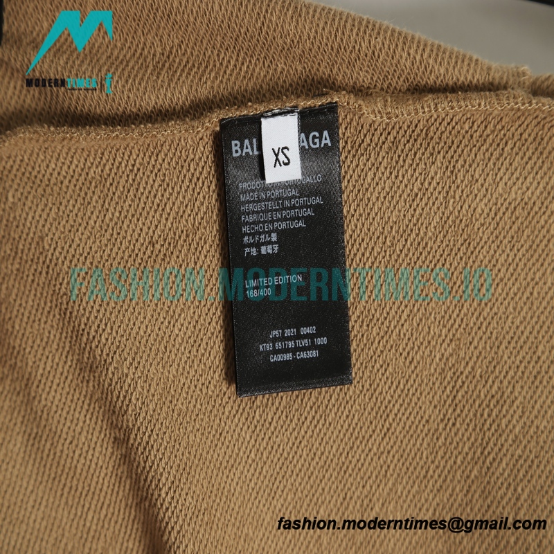 Balenciaga - 23SS Khaki Letter Embroidered Shorts Pants