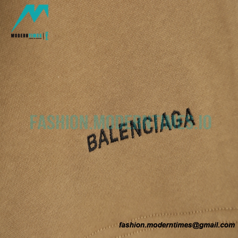 Balenciaga - 23SS Khaki Letter Embroidered Shorts Pants
