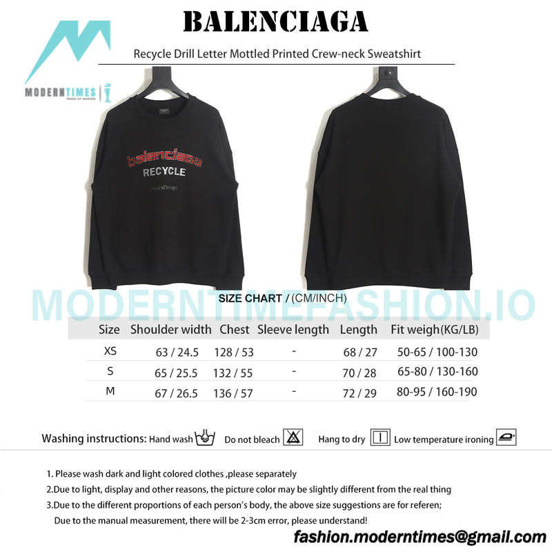 Balenciaga - Recycle Drill Letter Mottled Printed Crew-neck Sweatshirt