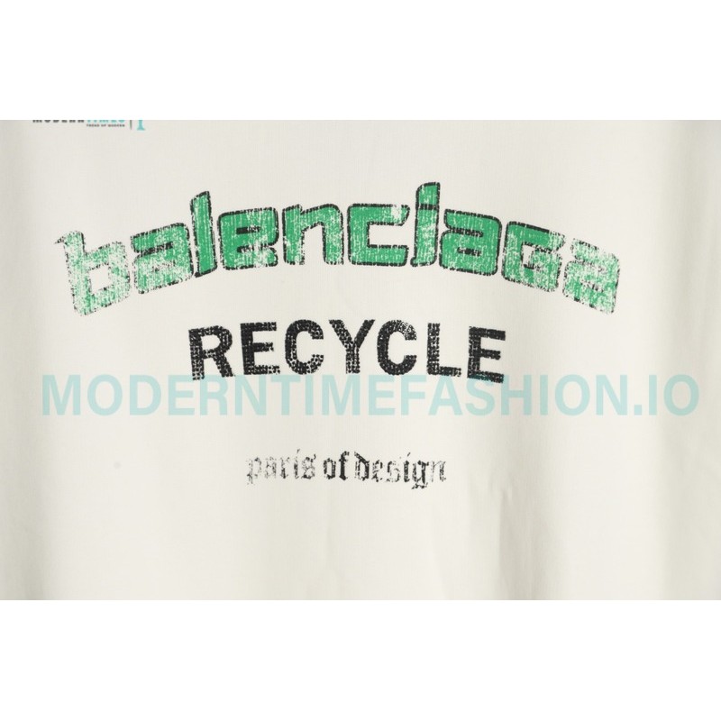 Balenciaga - Recycle Drill Letter Mottled Printed Crew-neck Sweatshirt