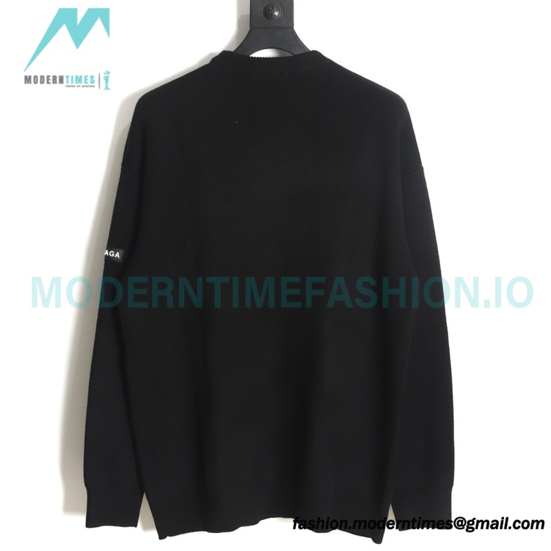 Balenciaga - 23FW Cashmere Blend Armband Crewneck Sweater