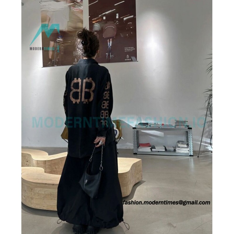 Balenciaga - 23FW Bitcoin Mud Dyed Turtleneck Sweater