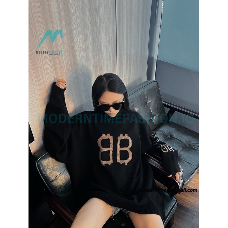 Balenciaga - 23FW Bitcoin Mud Dyed Turtleneck Sweater