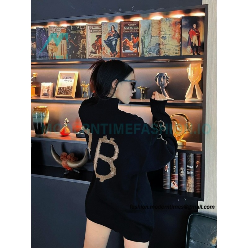 Balenciaga - 23FW Bitcoin Mud Dyed Turtleneck Sweater