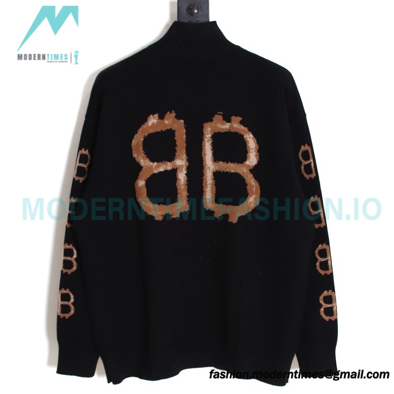Balenciaga - 23FW Bitcoin Mud Dyed Turtleneck Sweater