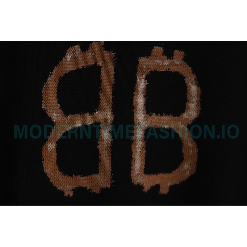 Balenciaga - 23FW Bitcoin Mud Dyed Turtleneck Sweater