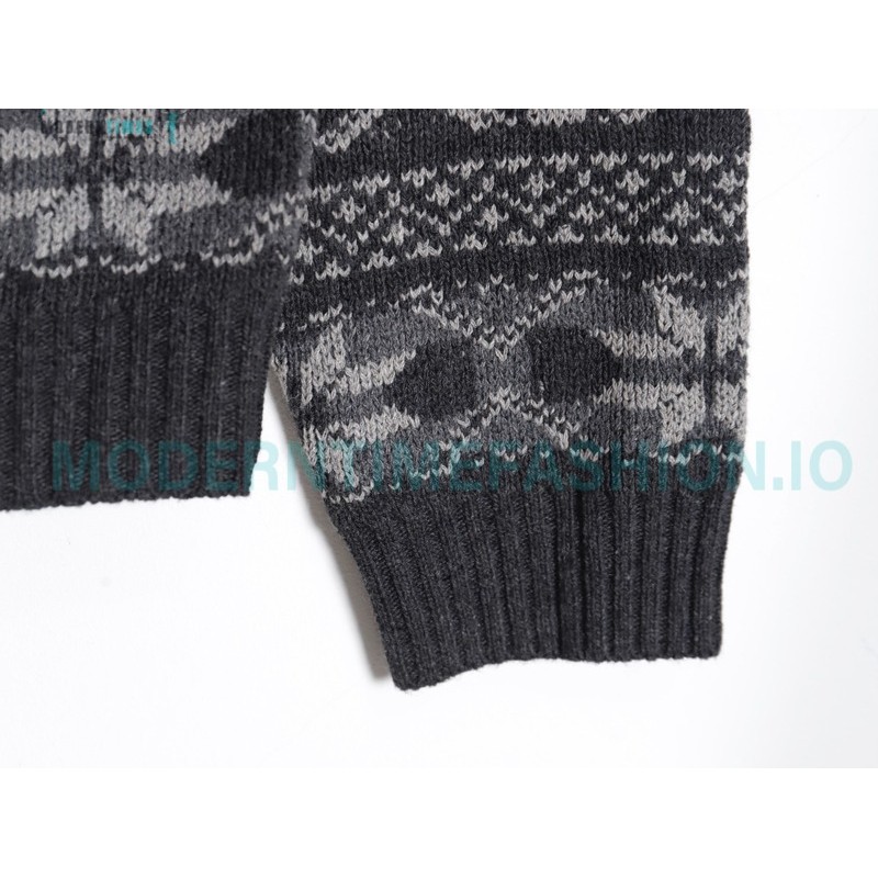 Balenciaga - 23FW Wool Blend Patchwork Hardshell Sweater