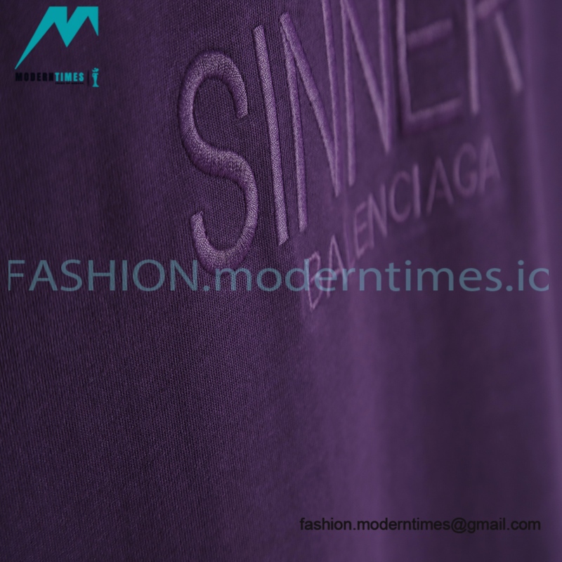 Balenciaga - Word Embroidered Short Sleeve T-shirt