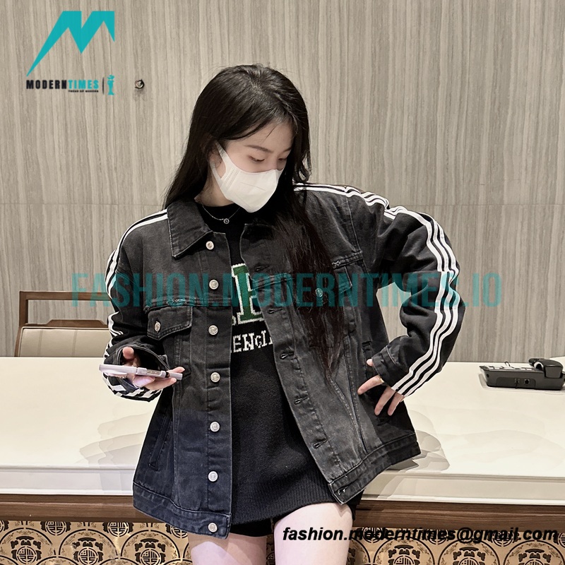 Balenciaga - Adidas 22SS Cloverleaf Co-branded Denim Jacket 