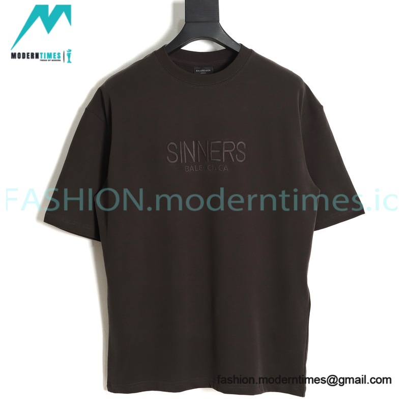 Balenciaga - Word Embroidered Short Sleeve T-shirt