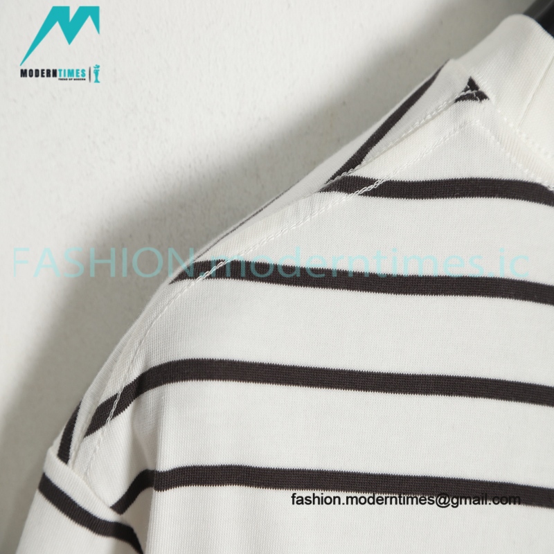 Balenciaga - Striped Silicone With Small Short Sleeve T-shirt
